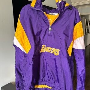 Throwback STARTER Purple and Yellow Adult Lakers Jacket